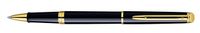 Rollerpen Waterman HÃƒÆ'Ã‚Â©misphÃƒÆ'Ã‚Â¨re black lacquer GT fijn