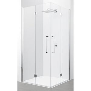 Novellini Young 2.0 2GS douchecabine hoekinstap met vouwdeuren 79/81x200cm chroom/helder y22gs79-1k