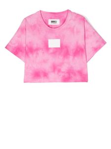 MM6 Maison Margiela Kids t-shirt à patch logo - Rose