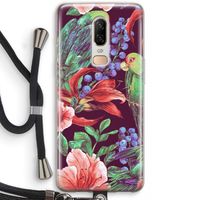 Papegaaien: OnePlus 6 Transparant Hoesje met koord Papegaaien: OnePlus 6 Transparant Hoesje met koord