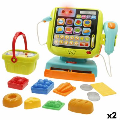Houten Kassa met Accessoires Winfun 24 X 23 X 11 CM (2 Stuks)