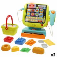 Houten Kassa met Accessoires Winfun 24 X 23 X 11 CM (2 Stuks)