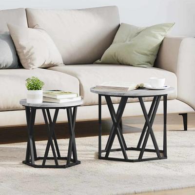 Salontafel 2 pcs Grijs sonoma 50 x 50 x 50 cm