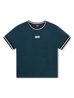 Dkny Kids t-shirt en piqué à logo imprimé - Bleu - thumbnail