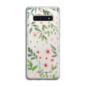 Botanical sweet flower heaven: Samsung Galaxy S10 4G Transparant Hoesje