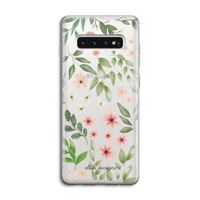Botanical sweet flower heaven: Samsung Galaxy S10 4G Transparant Hoesje
