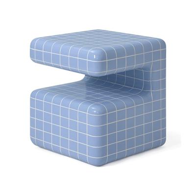 Jesper Home Bijzettafel 'Takamu' 45 x 45cm, kleur Cashmere Grid