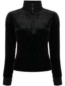 SPANX sweat en velours à col zippé - Noir