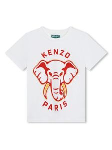 Kenzo Kids t-shirt en coton biologique à logo imprimé - Blanc