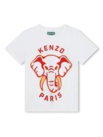 Kenzo Kids t-shirt en coton biologique à logo imprimé - Blanc