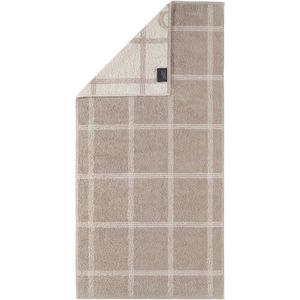 Cawö Cawo Two-Tone Grafik Handdoek Schiefer 50x100