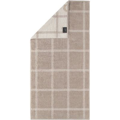 Cawö Cawo Two-Tone Grafik Handdoek Schiefer 50x100