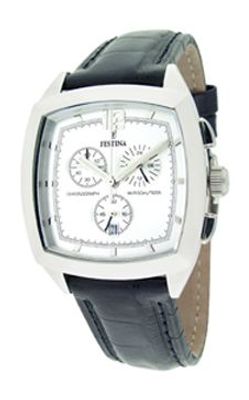 Horlogeband Festina F16071-1 Leder Zwart 21mm