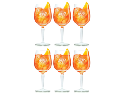 Aperol Spritz Glazen - 450 ml - Officieel Glas - 6 stuks