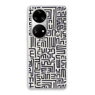 Moroccan Print: Huawei P50 Pro Transparant Hoesje
