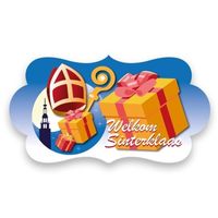 Feest bord Welkom Sinterklaas 43 x 23 cm