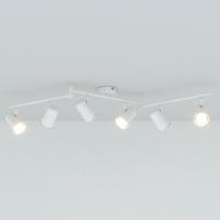 HOFTRONIC™ Riga LED Plafondlamp 6 spots Wit - Draaibaar en Dimbaar - 6 lichts - GU10 4000K neutraal wit - Plafondspot woonkamer en gang - Opbouw spots verlichting