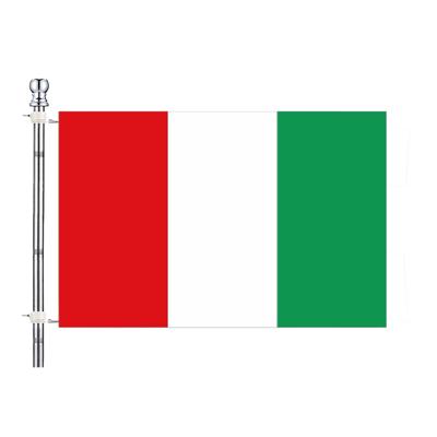 Vlaggenstok / vlaggenmast set - incl vlag van Italie 90 x 150 cm - aluminium - 183 cm