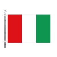 Vlaggenstok / vlaggenmast set - incl vlag van Italie 90 x 150 cm - aluminium - 183 cm