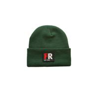 Muts beanie groen met badge - Kids - FR - EST. 1908 - rood en wit logo voor