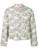 Comme Des Garçons Shirt veste matelassée à logo imprimé - Vert