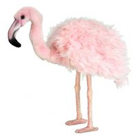Levensechte Hansa pluche flamingo knuffel 38 cm - thumbnail