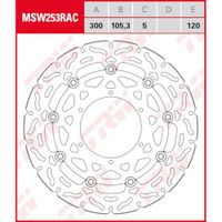 TRW Remschijf, voor de moto, MSW253RAC