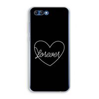 Forever heart black: Honor 10 Transparant Hoesje