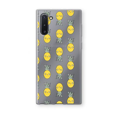 Ananas: Samsung Galaxy Note 10 Transparant Hoesje