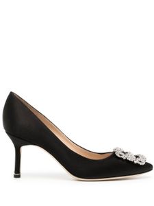 Manolo Blahnik escarpins Hangisi 105 mm à boucles ornées de cristaux - Noir