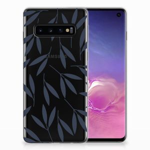 Samsung Galaxy S10 TPU Case Leaves Blue