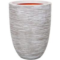 Elegante lage bloempot - CAPI EUROPE - RIB NL - 46 x 58 cm - Ivoor