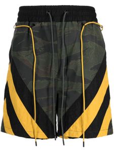 Mostly Heard Rarely Seen camouflage striped track shorts - Vert