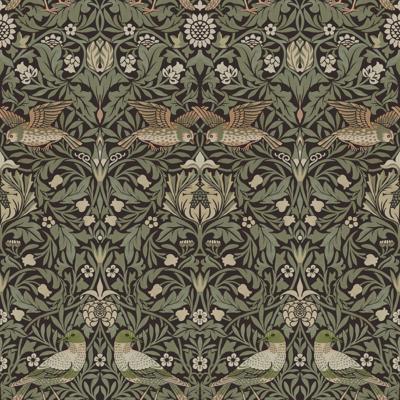 Dutch Wallcoverings Hidden Tr2 -Bird Brown/Green - Bruin/Groen