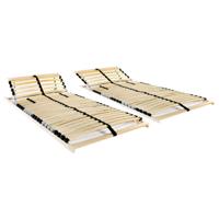 Lattenbodems 2 st met 28 latten 7 zones 70x200 cm