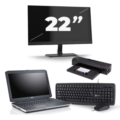 Dell Latitude E5530 - Intel Core i3-3e Generatie - 15 inch - 8GB RAM - 256GB SSD - Windows 10 + 1x 22 inch Monitor
