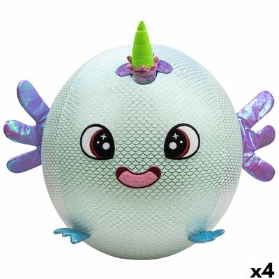 Knuffel Eolo Celeste Pluche Plastic 45 x 45 x 45 cm Opblaasbaar (4 Stuks)