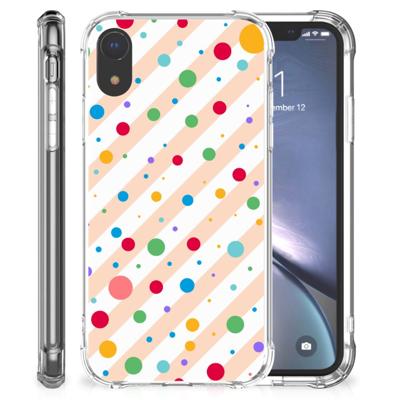 Apple iPhone Xr Doorzichtige Silicone Hoesje Dots Apple iPhone Xr Doorzichtige Silicone Hoesje Dots