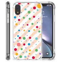 Apple iPhone Xr Doorzichtige Silicone Hoesje Dots