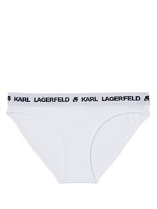 Karl Lagerfeld culotte à bande logo - Blanc