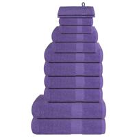 VidaXL 12-delige handdoekenset 360 g/m² 100% katoen paars
