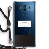 Reminder: Huawei Mate 10 Pro Transparant Hoesje met koord