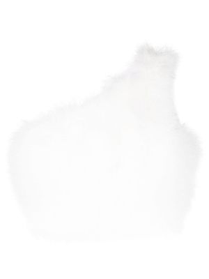 STYLAND haut crop à design une épaule - Blanc