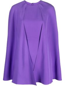 Valentino Garavani robe en soie à design de cape - Violet