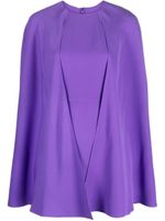 Valentino Garavani robe en soie à design de cape - Violet