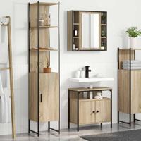 Badkamermeubelset 3 pcs Sonoma eiken 33 x 33 x 185.5 cm