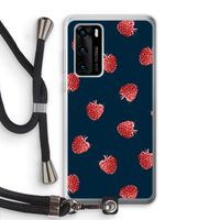 Framboosjes: Huawei P40 Transparant Hoesje met koord