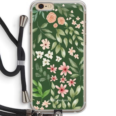 Botanical green sweet flower heaven: iPhone 6 PLUS / 6S PLUS Transparant Hoesje met koord