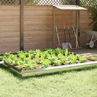 VidaXL Slakkenhekje zilver 50 x 3,5 x 25 cm gegalvaniseerd staal