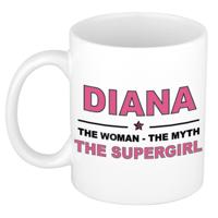 Diana cadeau mok - Woman Myth Supergirl - naam koffiemok - 300 ml - collega - moederdag